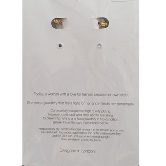 NEW Big Metal London Chunky Green Marbled Hoop Earrings - Picture 4 of 6